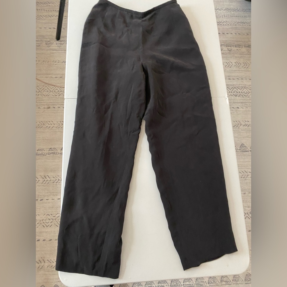 Talbots 100% silk dress pants black size 6 petite